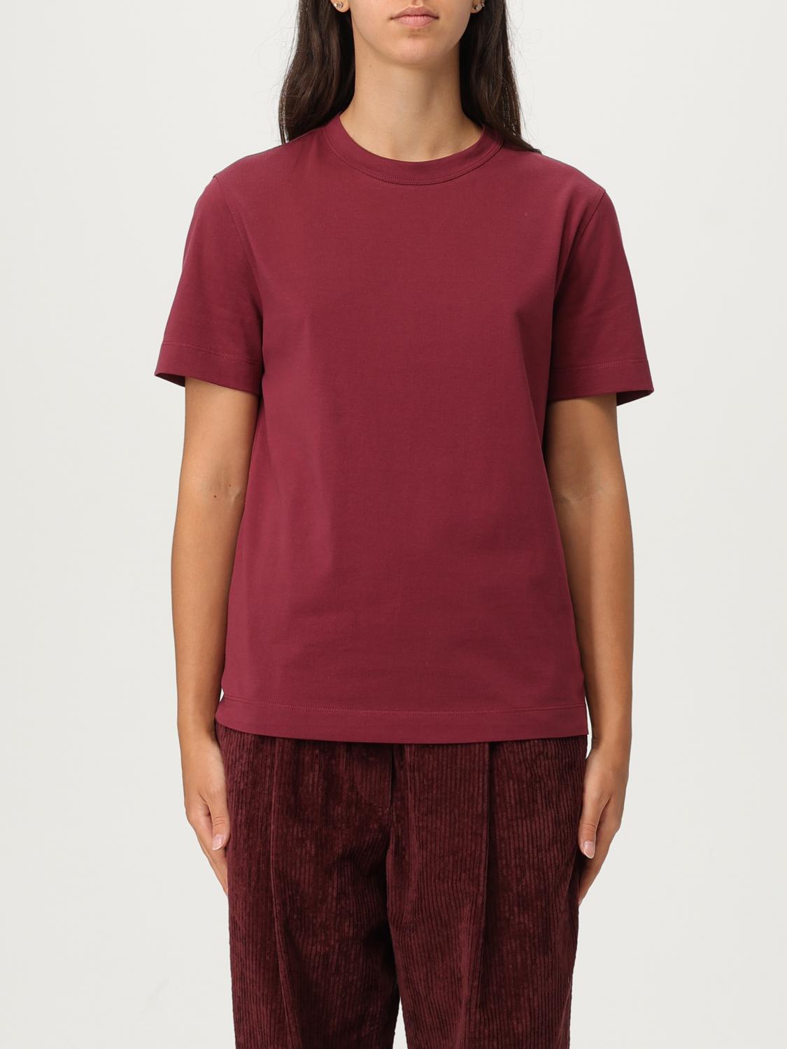Brunello Cucinelli T-shirt  Woman Color Wine In Purple