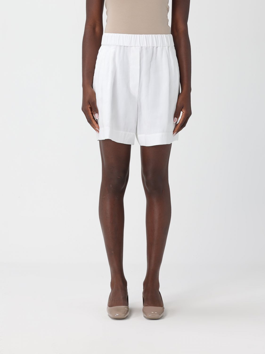 Brunello Cucinelli Shorts Woman Color White In White