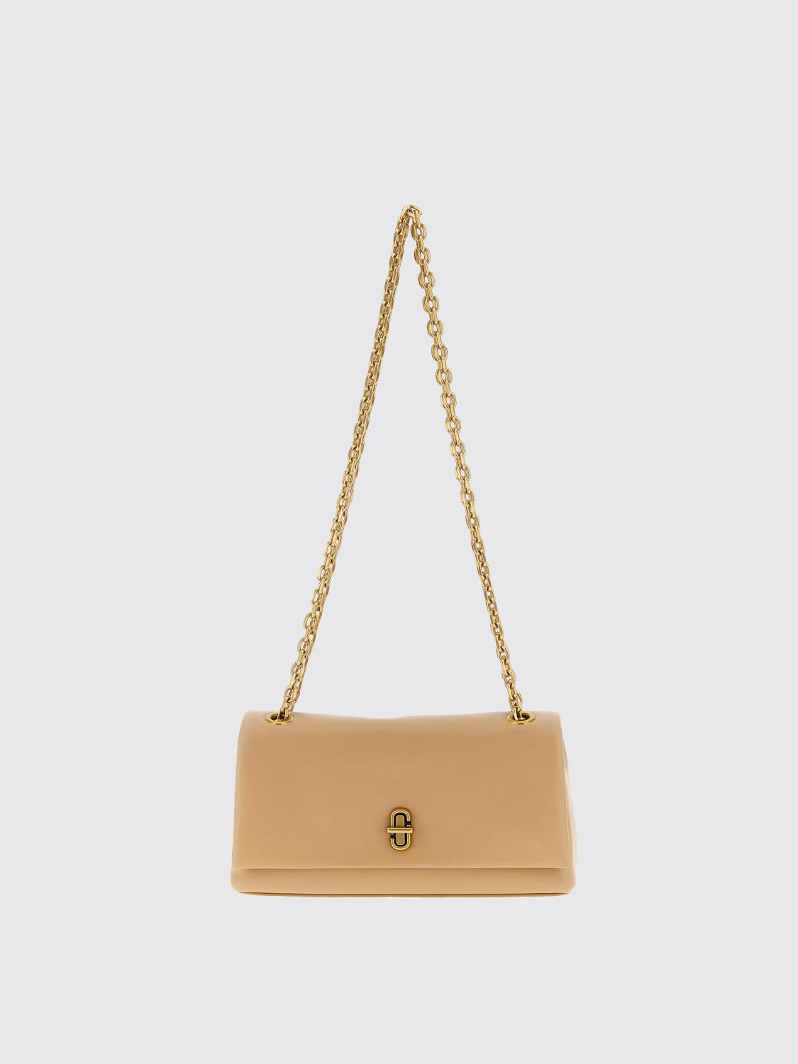 Marc Jacobs Beige The Dual Chain Mini Shoulder Bag In Brown