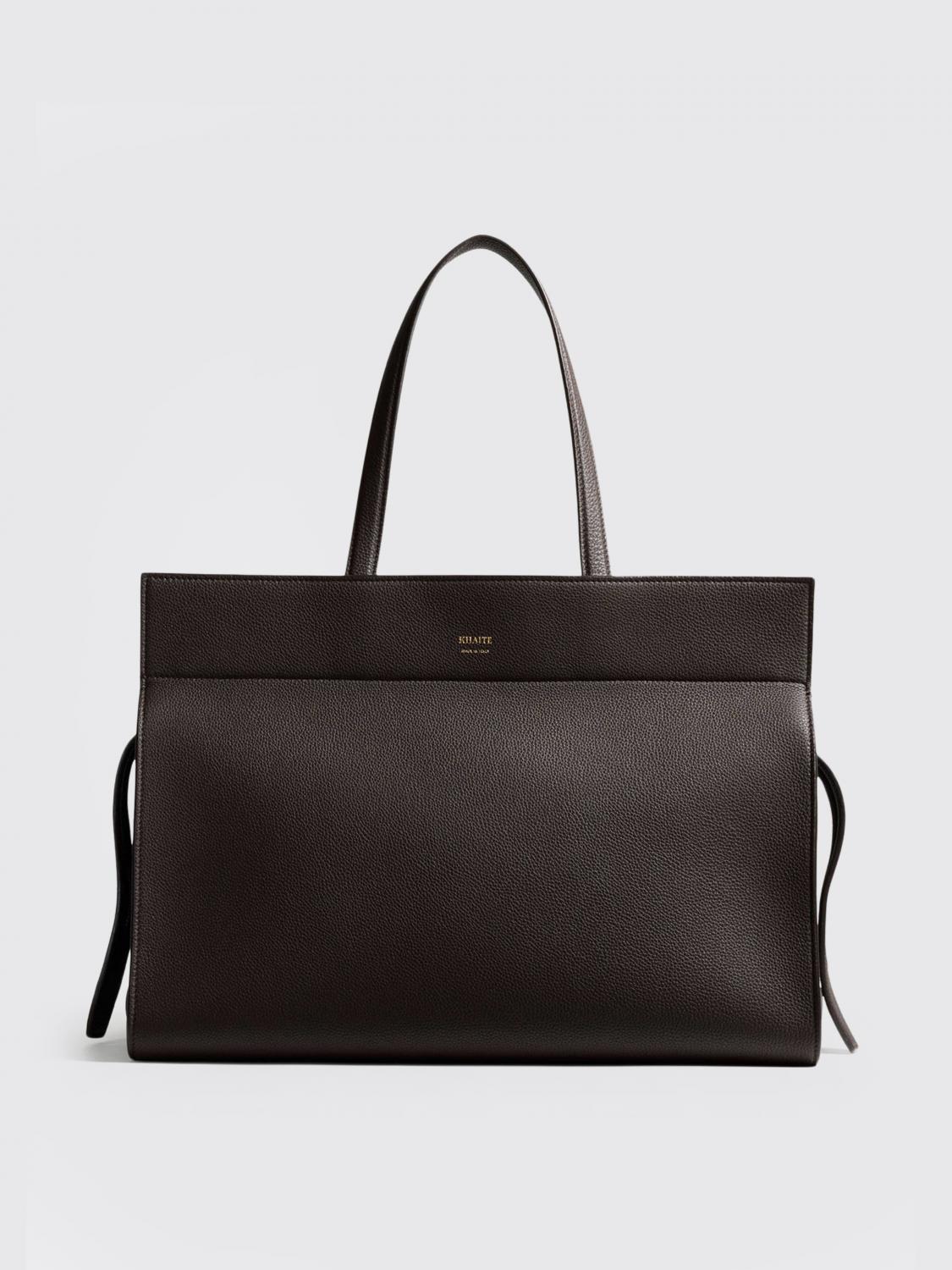 Khaite Crosby Two-handle Zip-closure Shoulder Bag In Brown