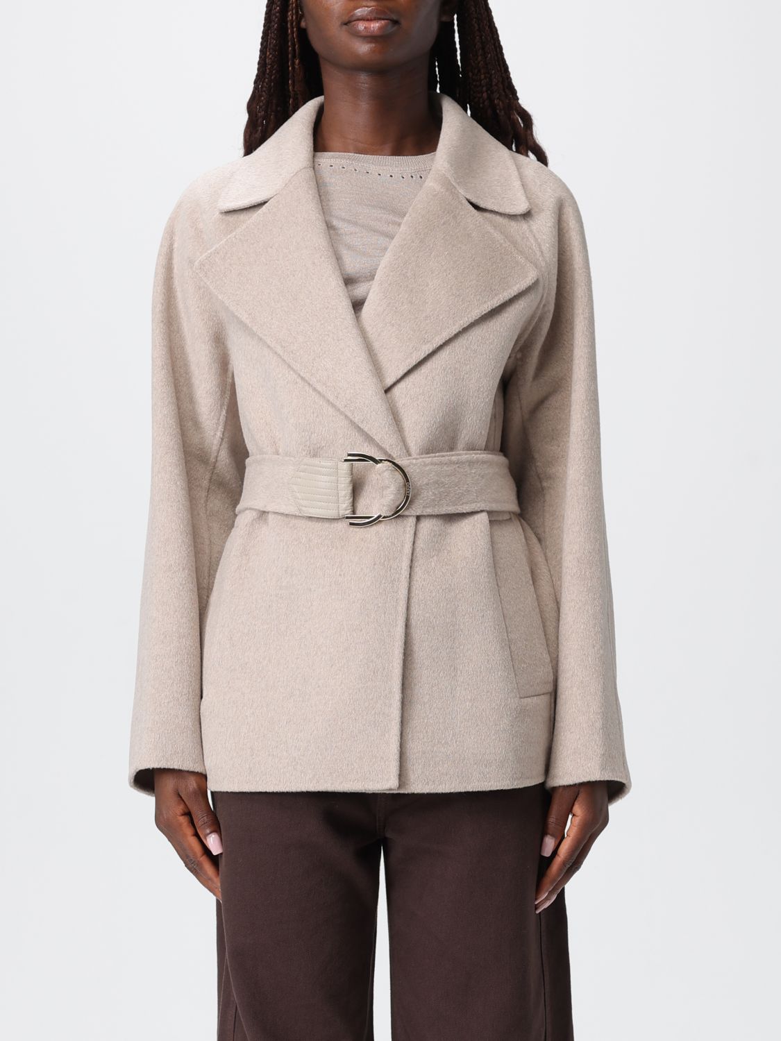 Liu •jo Coat Liu Jo Woman Color Beige In Neutral