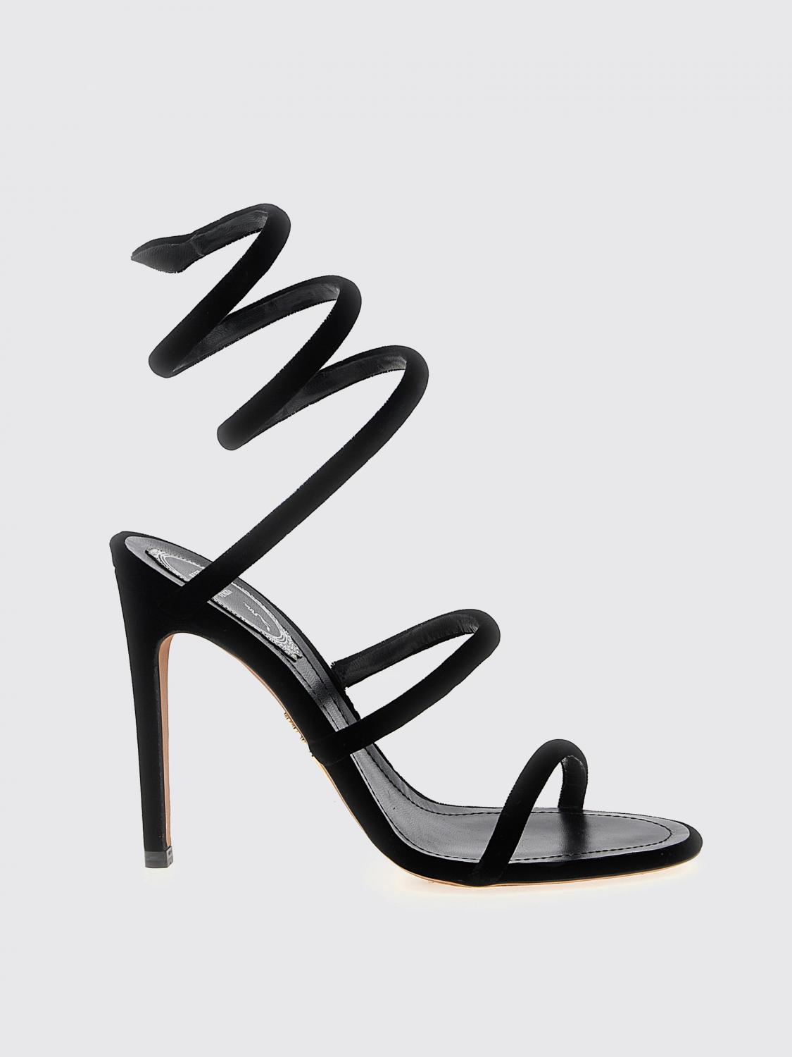 René Caovilla Flat Sandals Rene Caovilla Woman Color Black In Multi