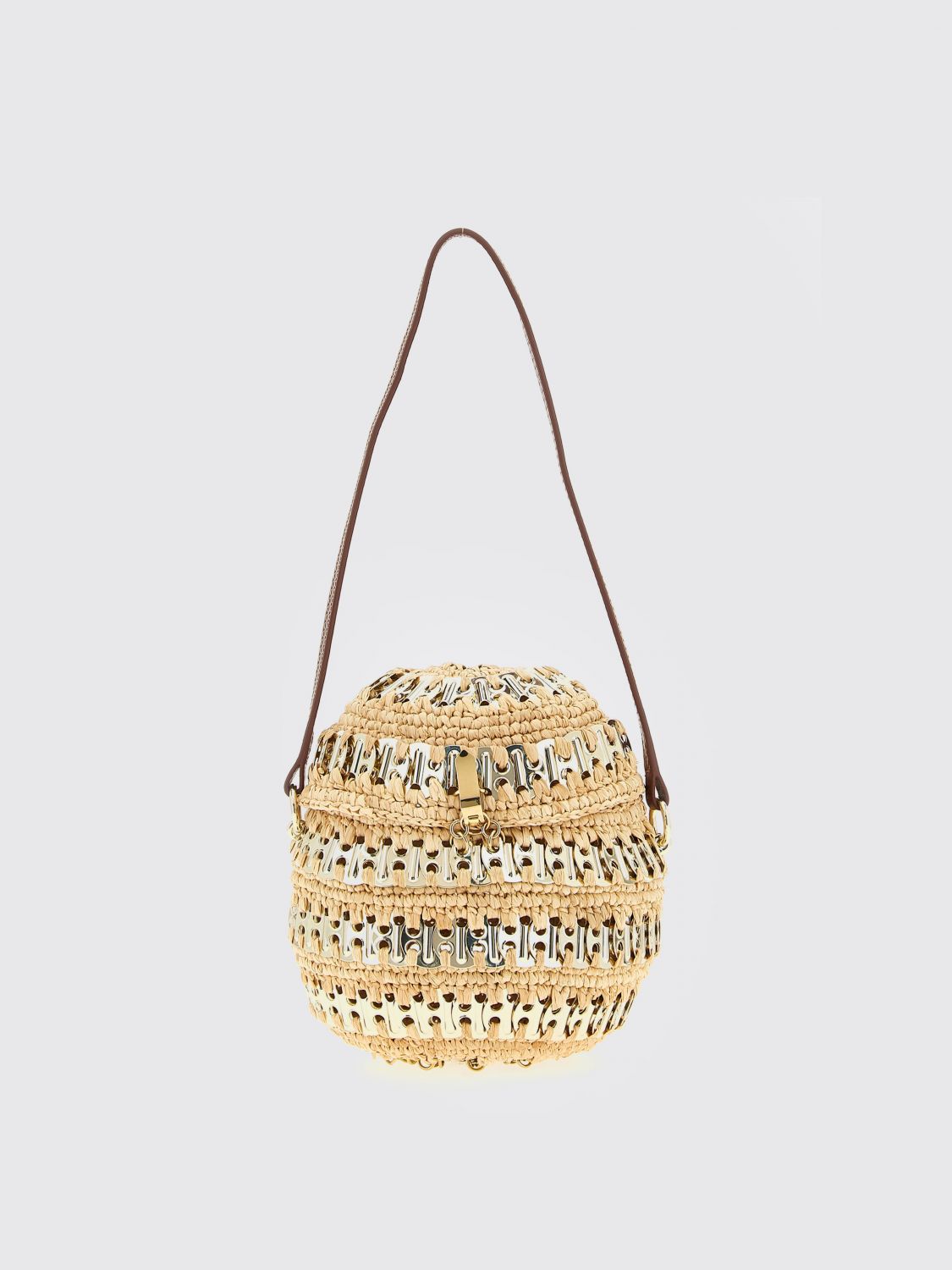 Rabanne Shoulder Bag Woman Color Beige In Sand