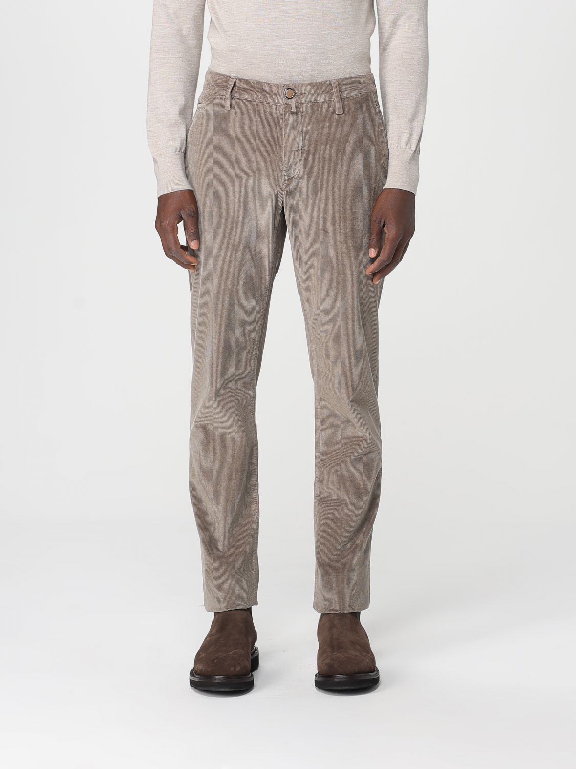 Jacob Cohen Mini Check-print Skinny Trousers In Gray