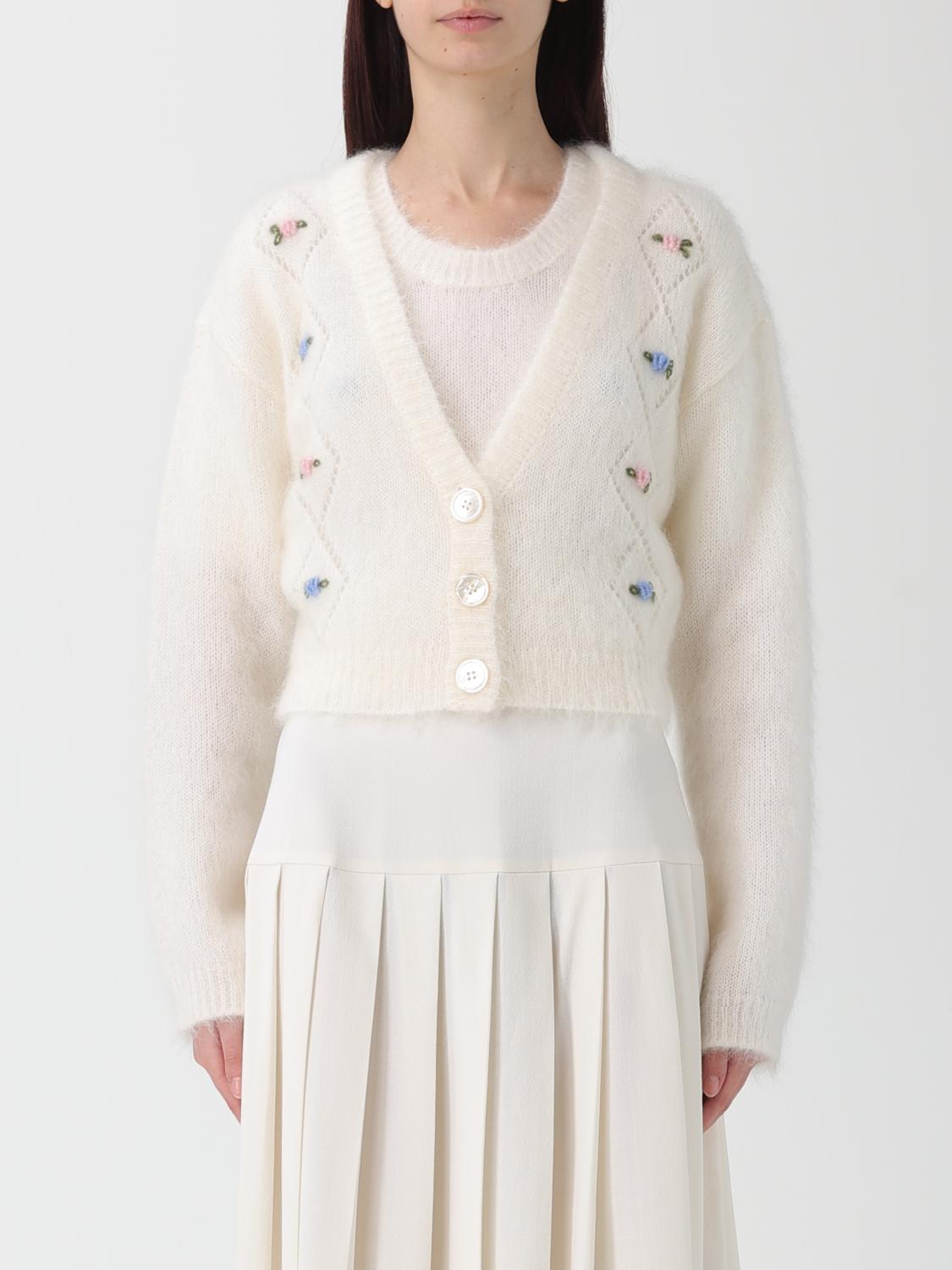 Alessandra Rich Cardigan  Woman Color White In Multi