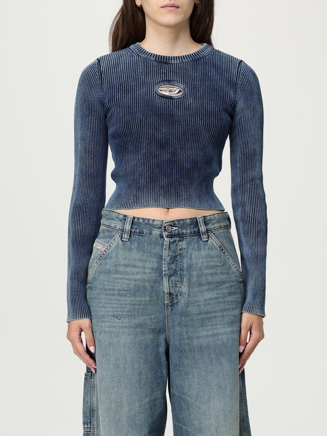 Diesel Cardigan  Woman Color Blue In Blue