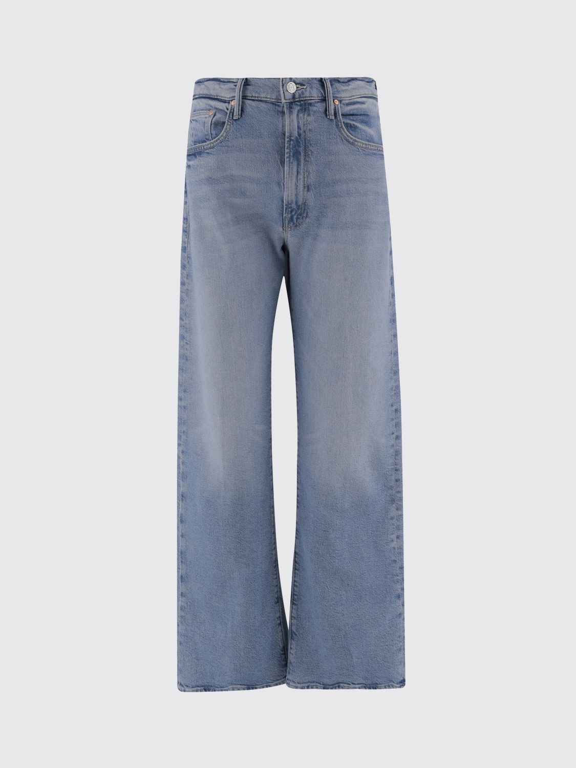 Mother The Ditcher Hover Cropped Jeans In Blue