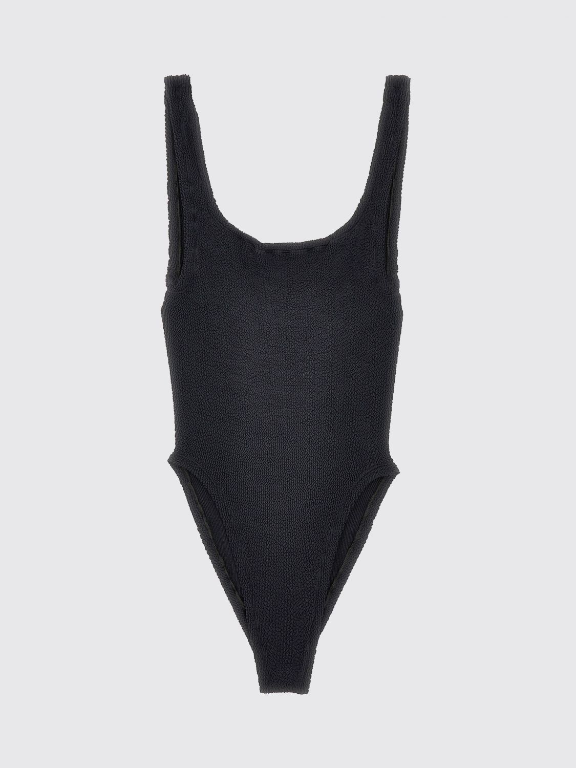 Hunza G Square Neck One-piece Swimsuit With Deep U-back In Black