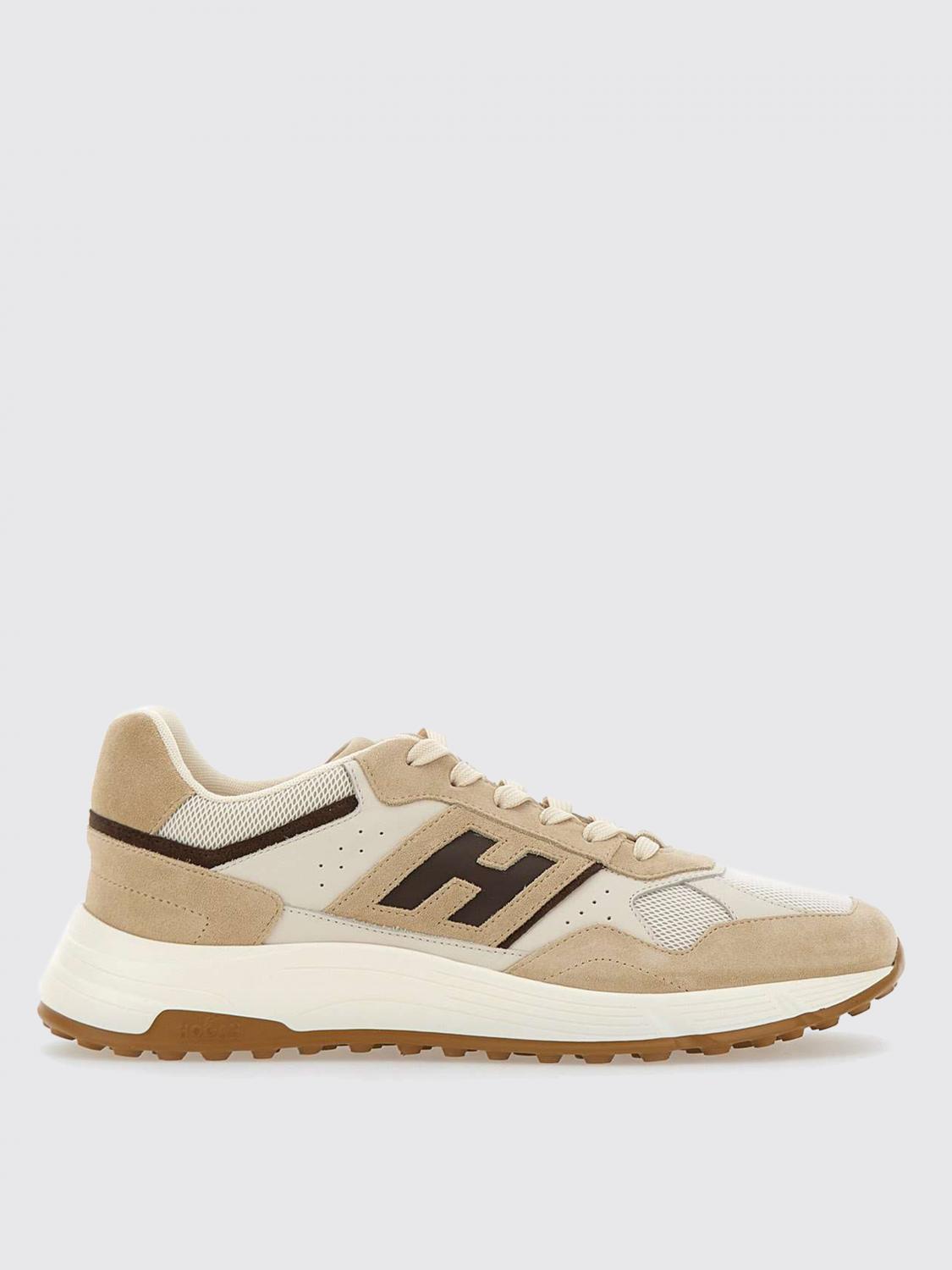 Hogan Leather And Mesh Hyperlight Sneakers In Brown