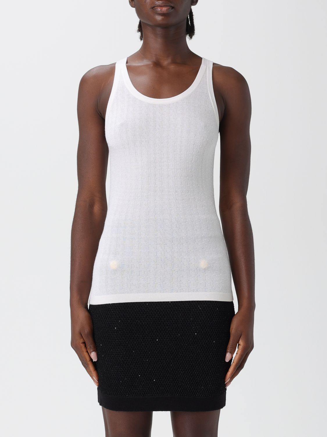 Elisabetta Franchi Top  Woman Color Ivory In White