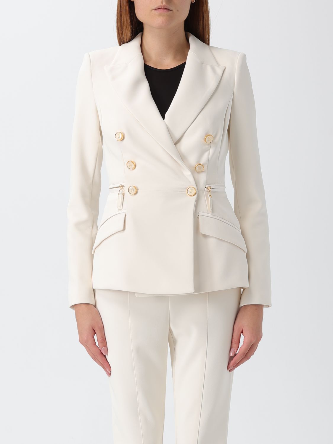 Elisabetta Franchi Blazer Woman Color Milk In White