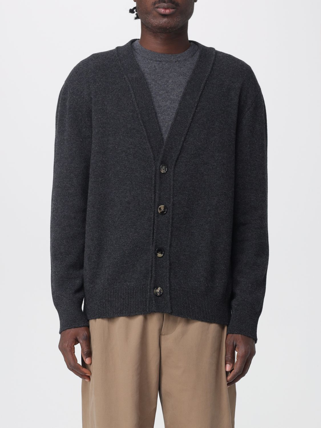Bottega Veneta Sweater Men Color Charcoal In Green