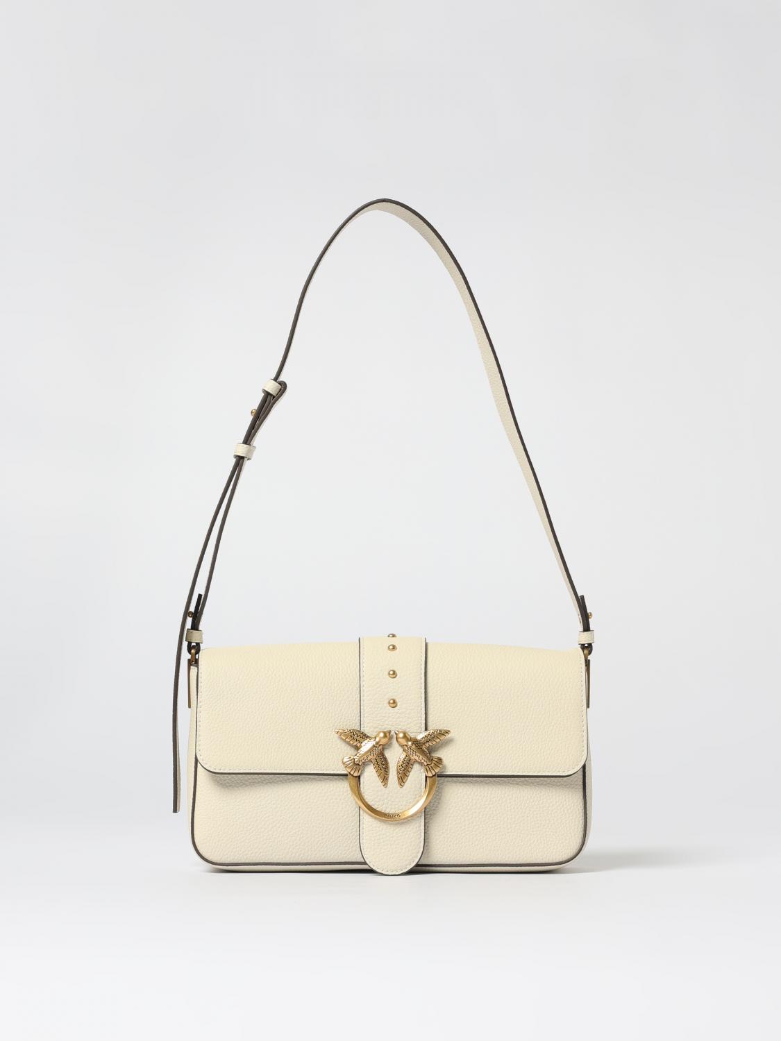 Pinko Large Love Bag Crossbody Bag In White