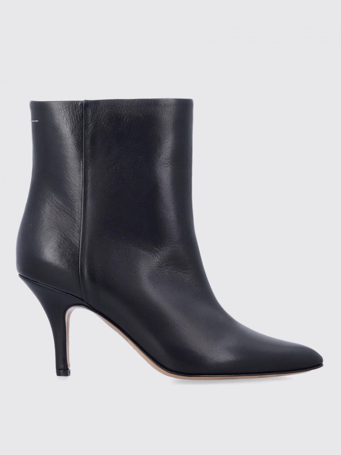 Mm6 Maison Margiela Pointed Toe Stiletto Heel Ankle Boot In Blue
