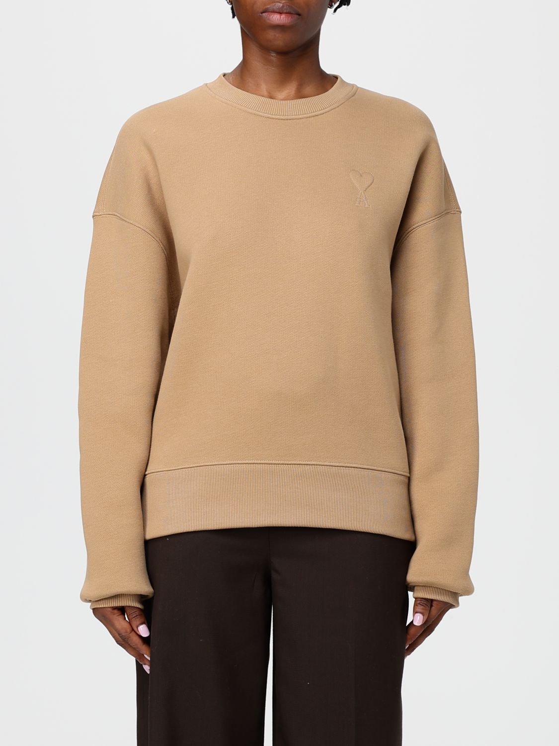 Ami Alexandre Mattiussi Sweatshirt Ami Paris Woman Color Camel In Brown