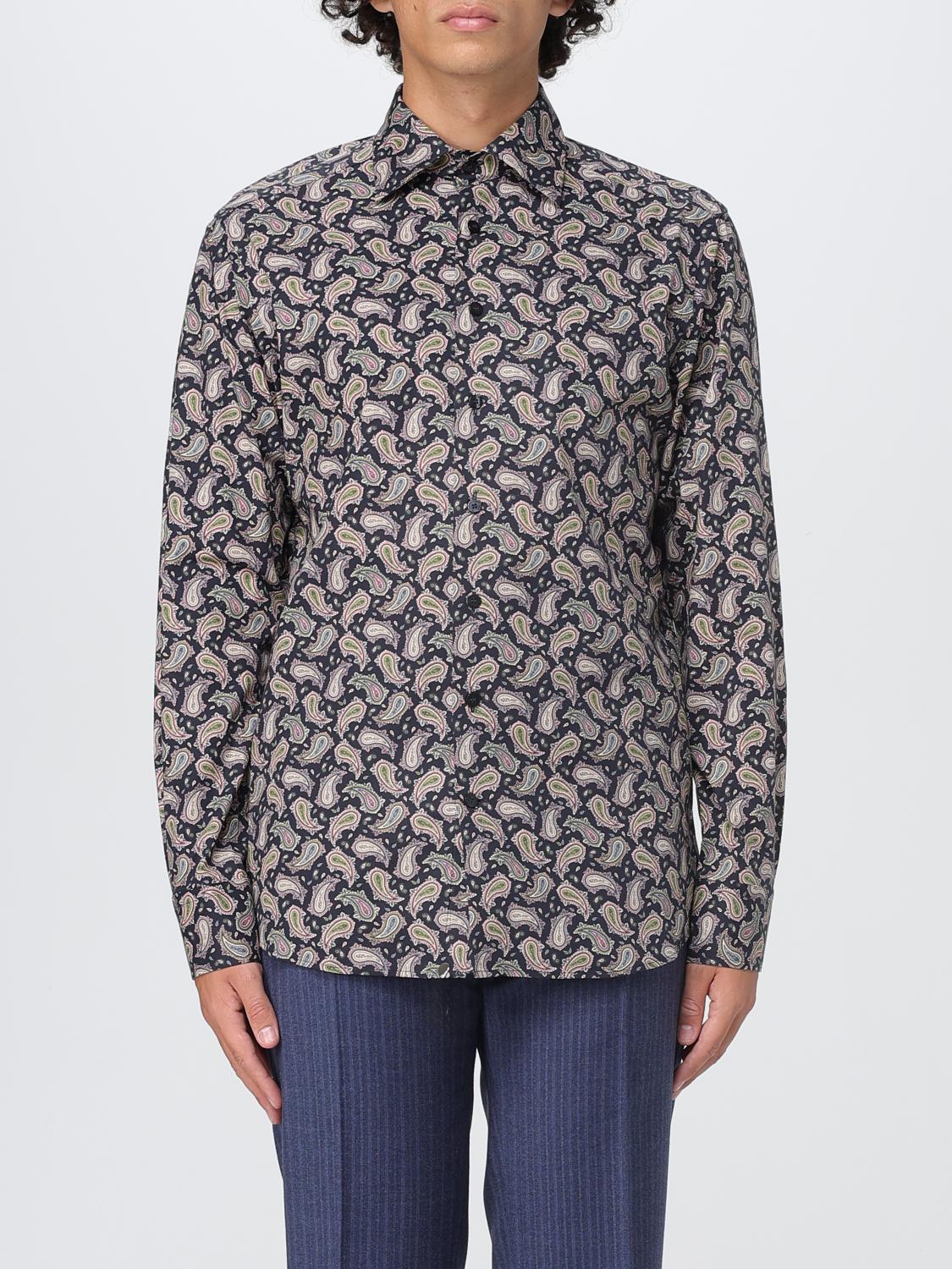 Etro Shirt  Men Color Navy In Black