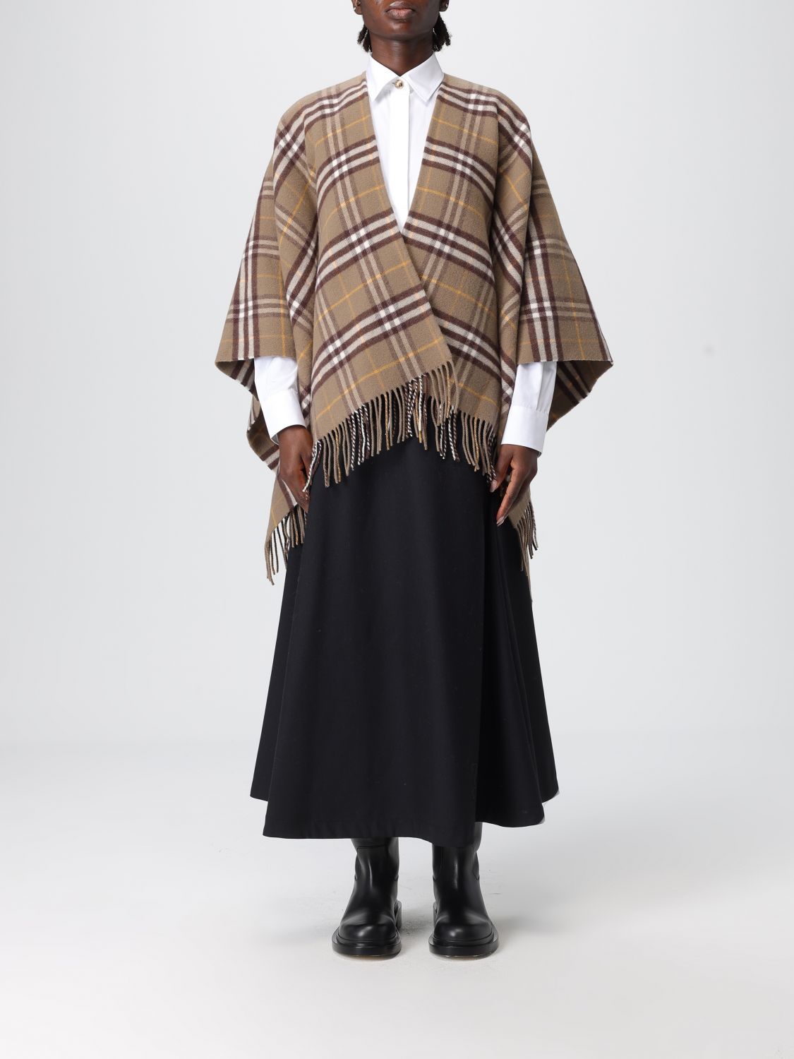 Burberry Coat  Woman Color Beige In Multi
