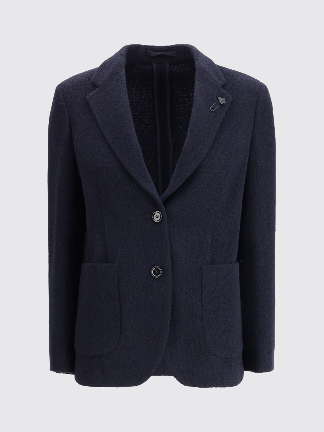 Lardini Wool Blazer In Blue