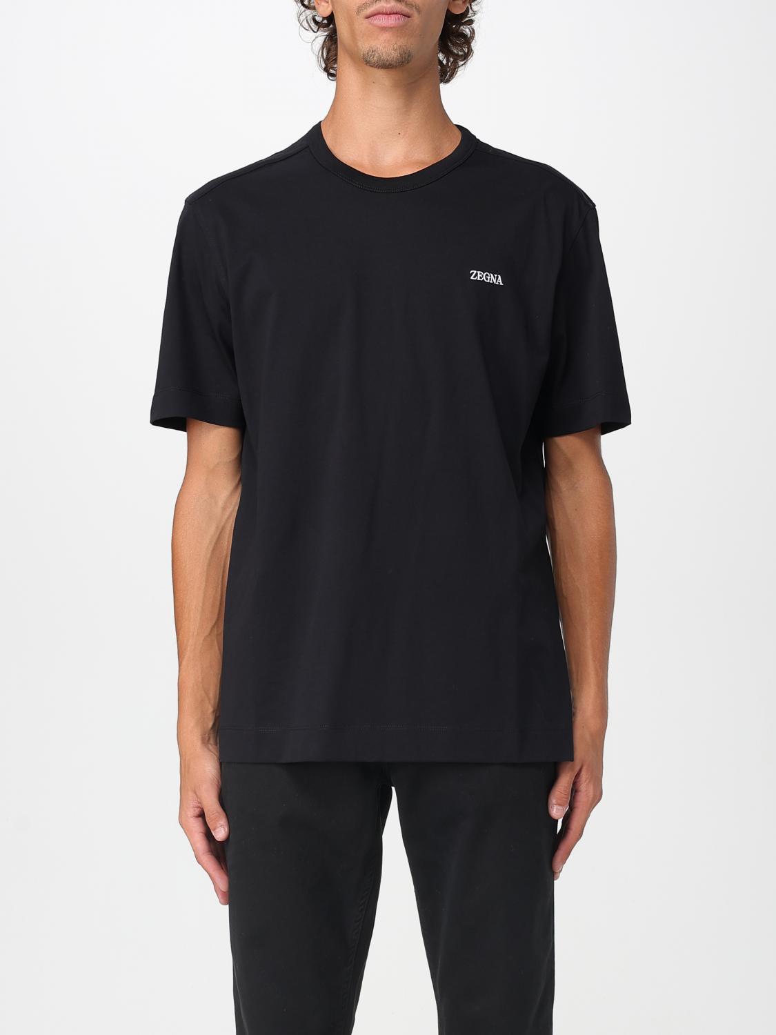 Zegna Polo Shirt  Men Color Black In Black