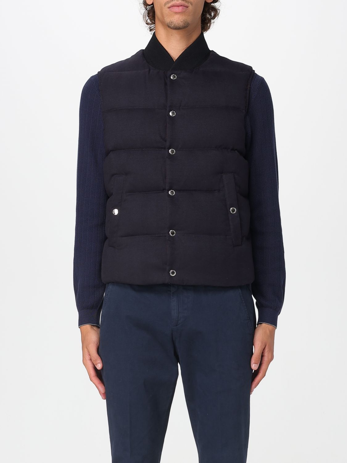 Dolce & Gabbana Midnight Blue Cotton Blend Reversible Down Jacket In Black