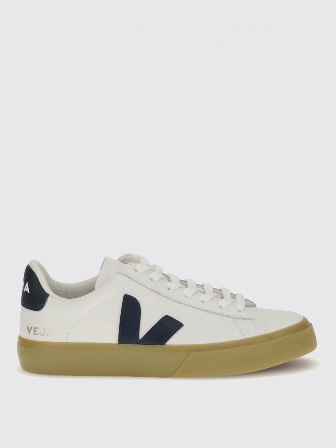 Veja Campo Leather White Nautico Natural Trainers In White