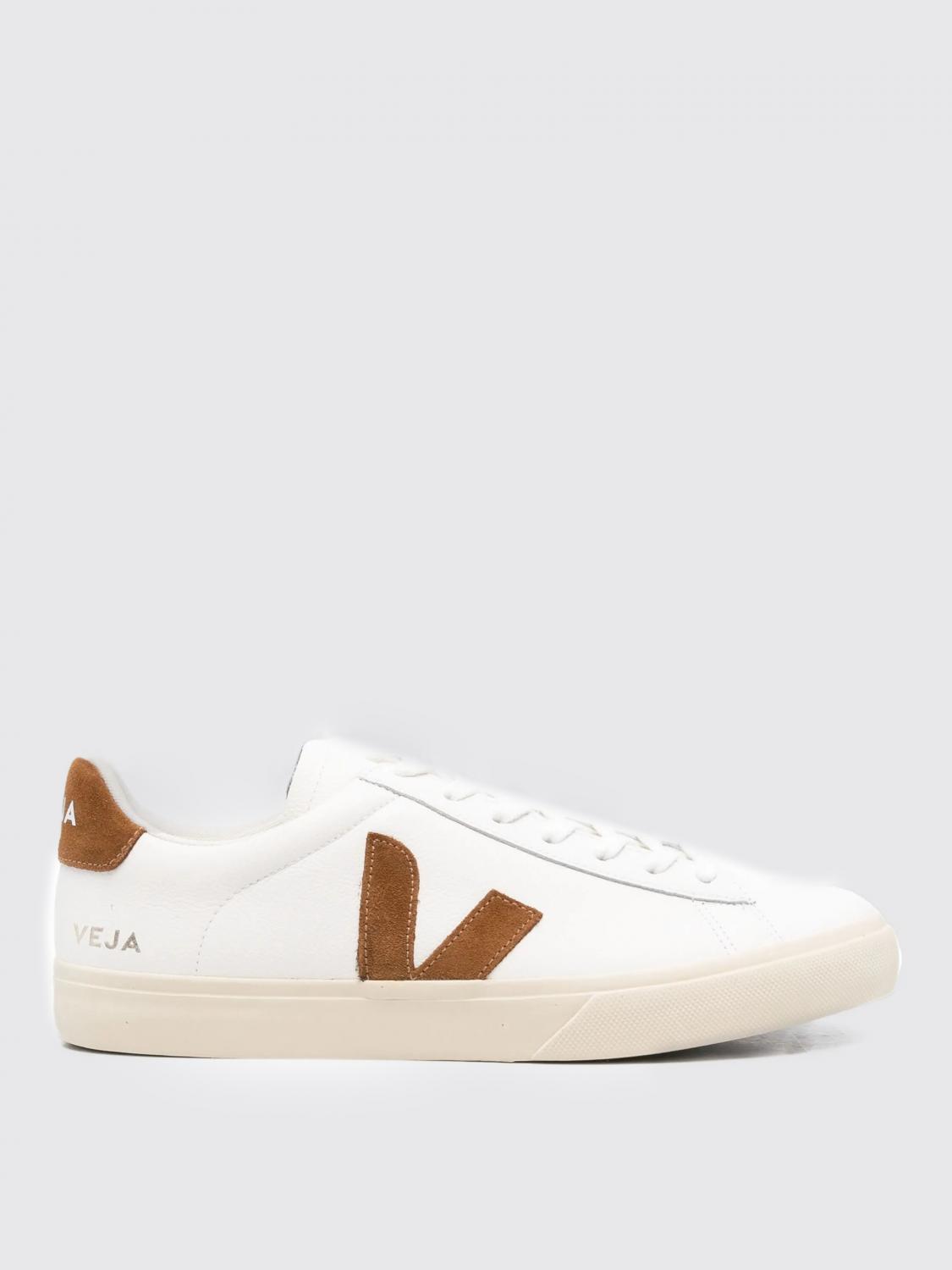 Veja Campo Leather Sneakers White Cognac In White