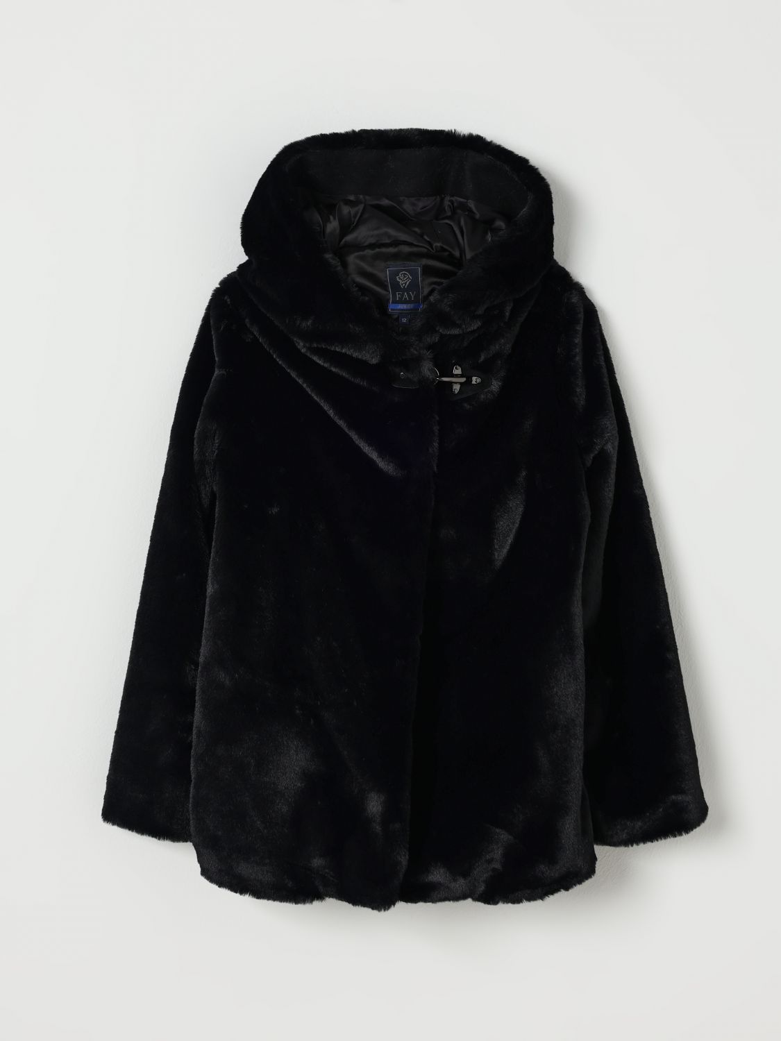 Fay Junior Fur Kids Color Black In Black