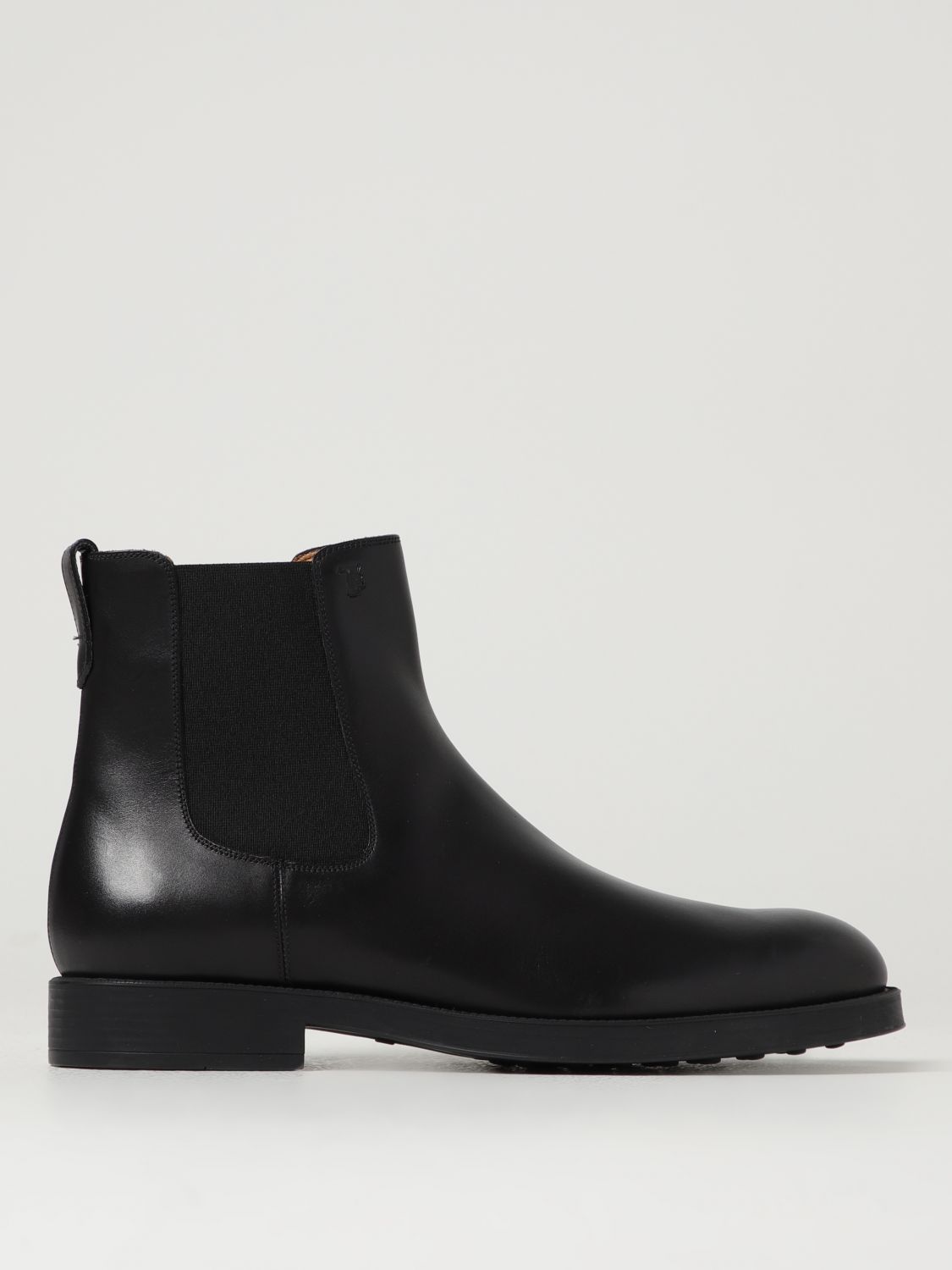Tod's Man Ankle Boots Black Size 7.5 Soft Leather In Black