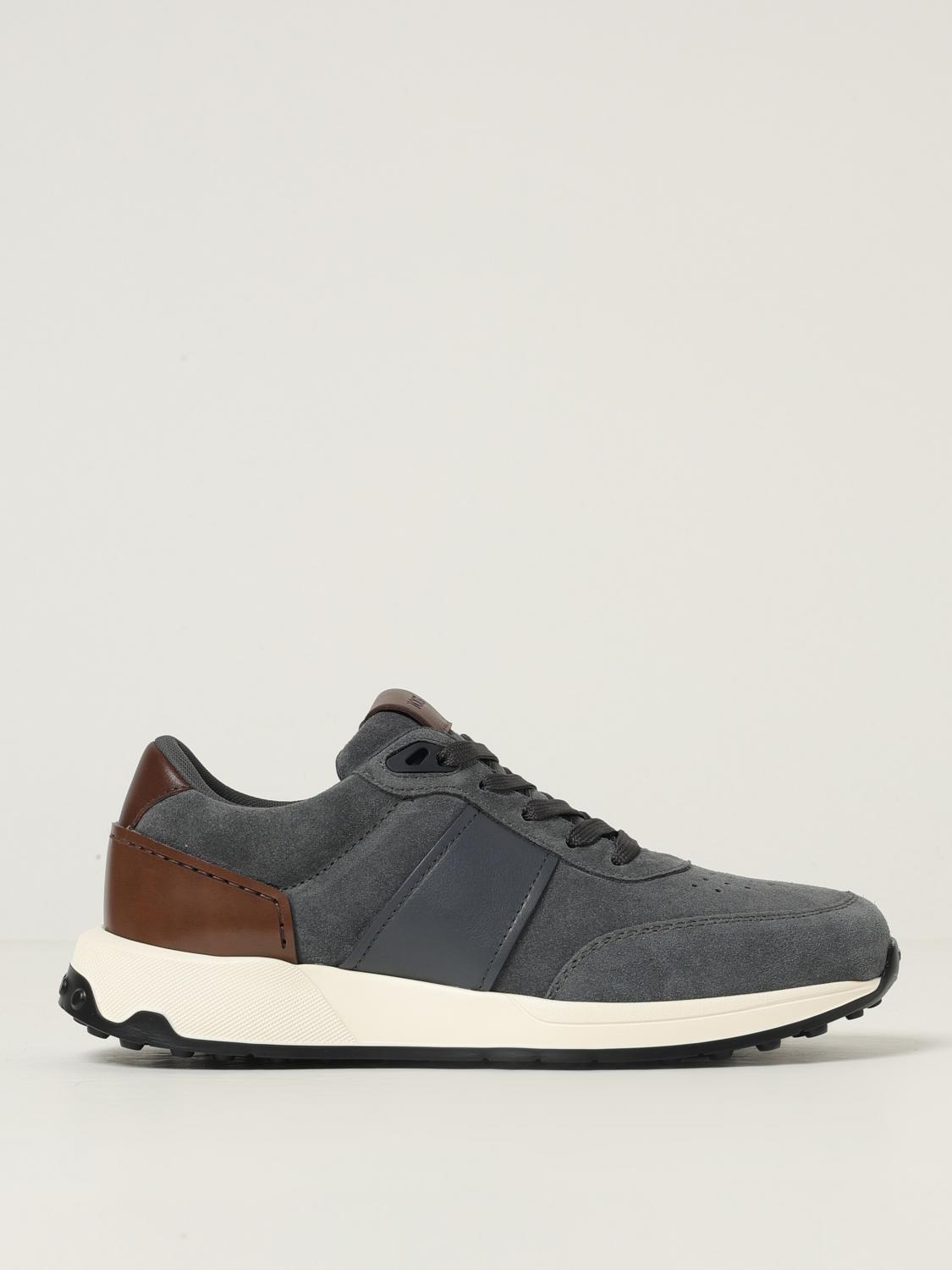 Tod's Contemporary Grey Sneakers With Suede And Leather Accents In Gray