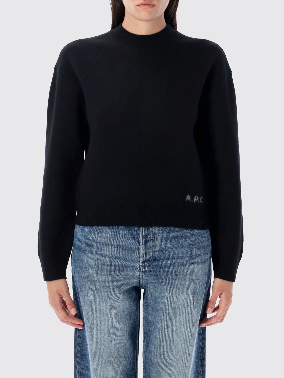 Apc A.p.c. Women's Esther Merino Wool Jumper In Black