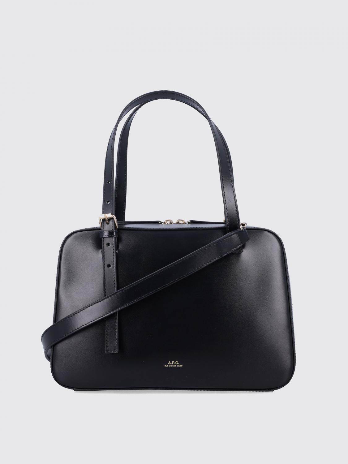 Apc Black Shoulder Bag With Versatile Carrying Options In Black