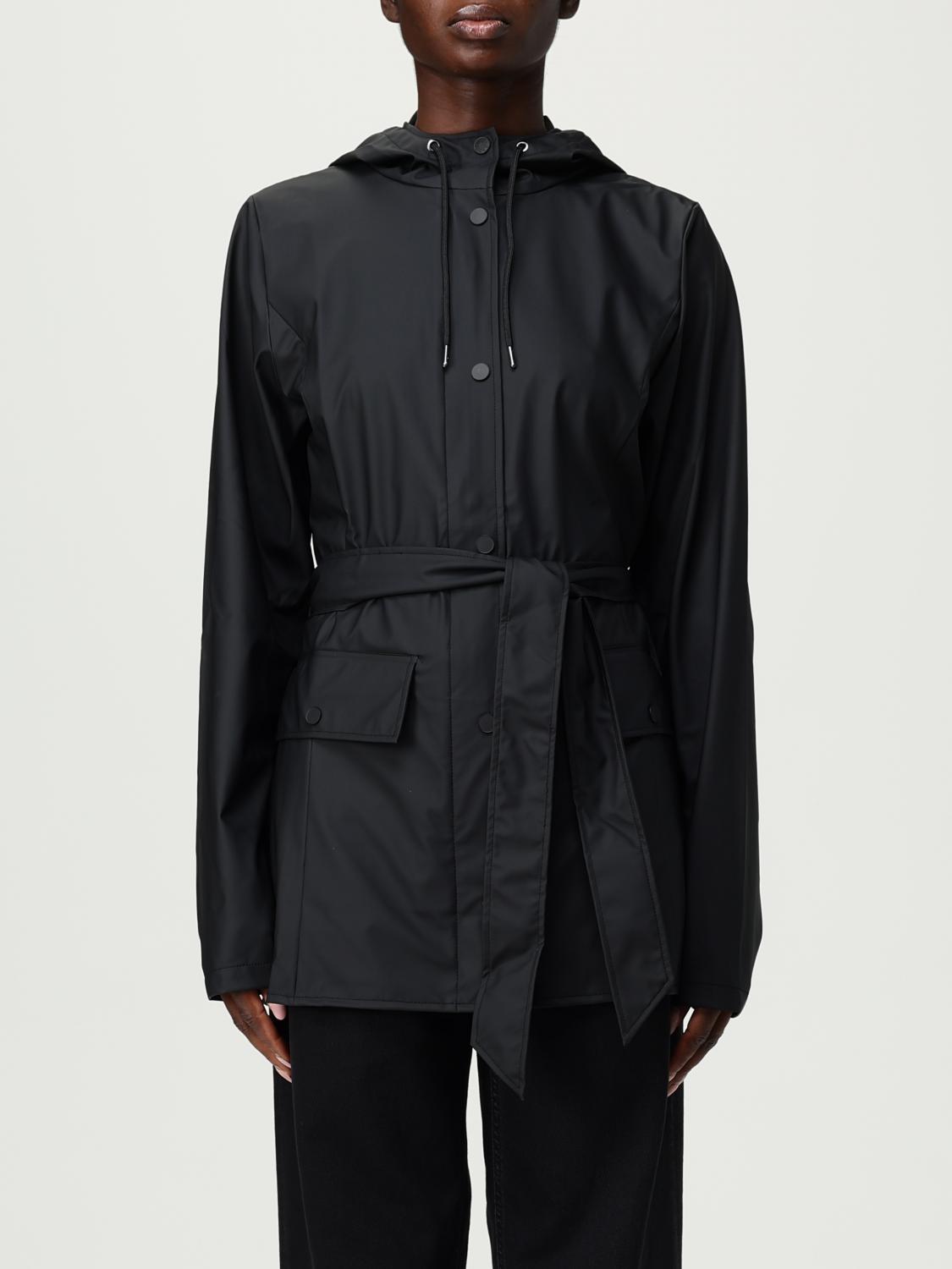 Rains Coat  Woman Color Black In Black