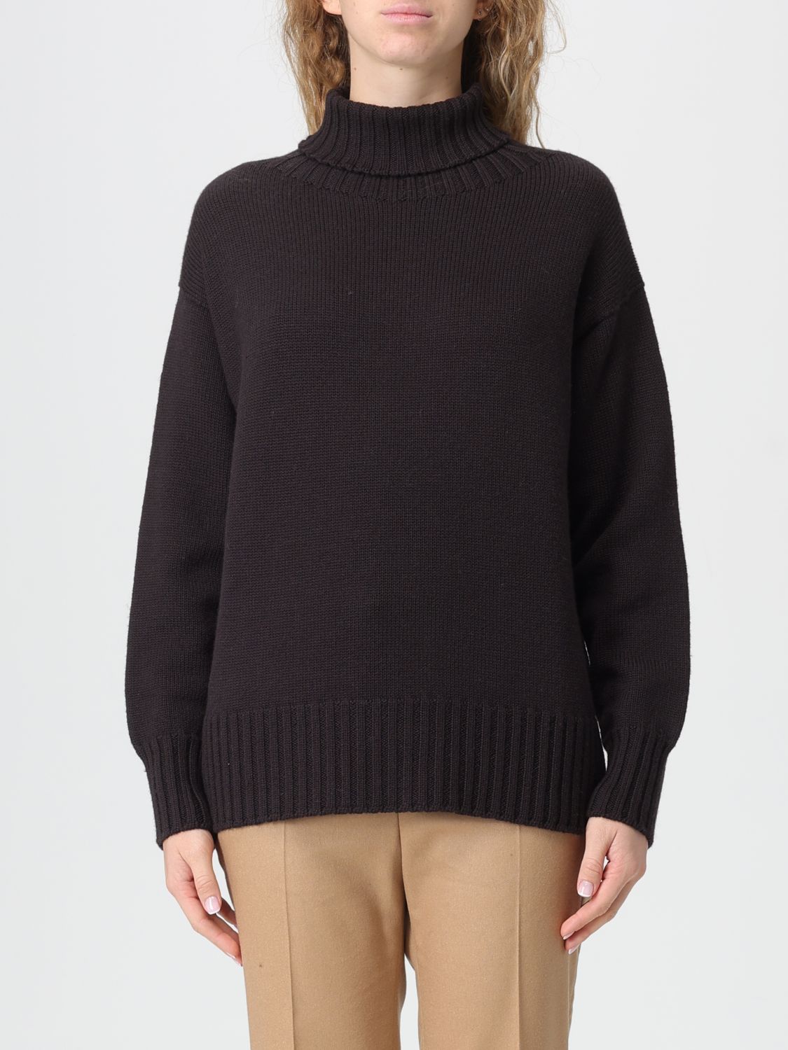 Drumohr Sweater Woman Color Brown In Black