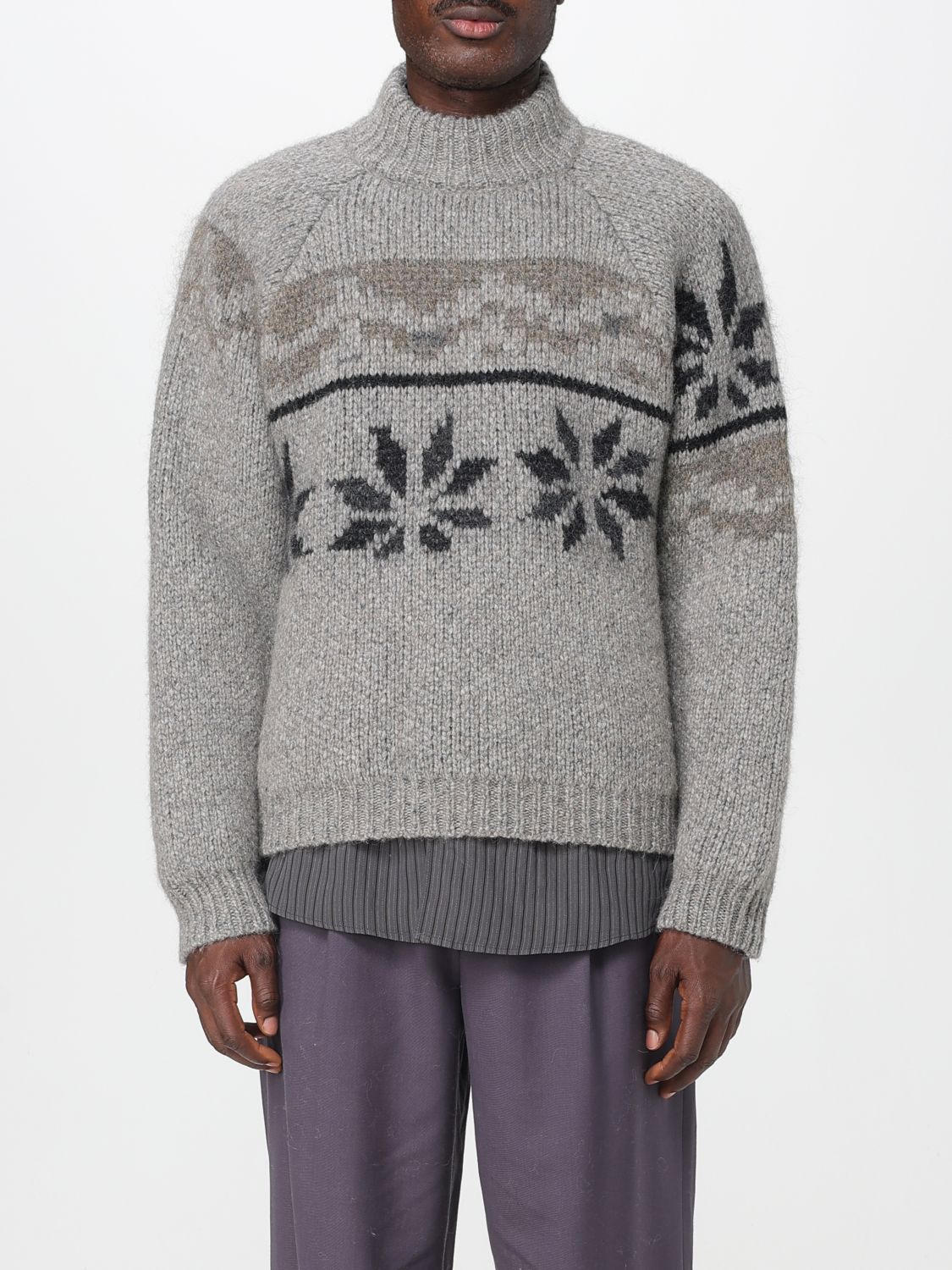 Magliano Norwegian Drunk Mock-neck Sweater In White