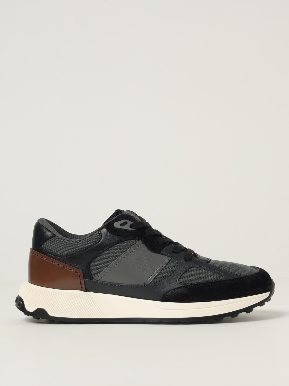 Tod's Grey Leather And Technical Fabric Sneakers In Multi