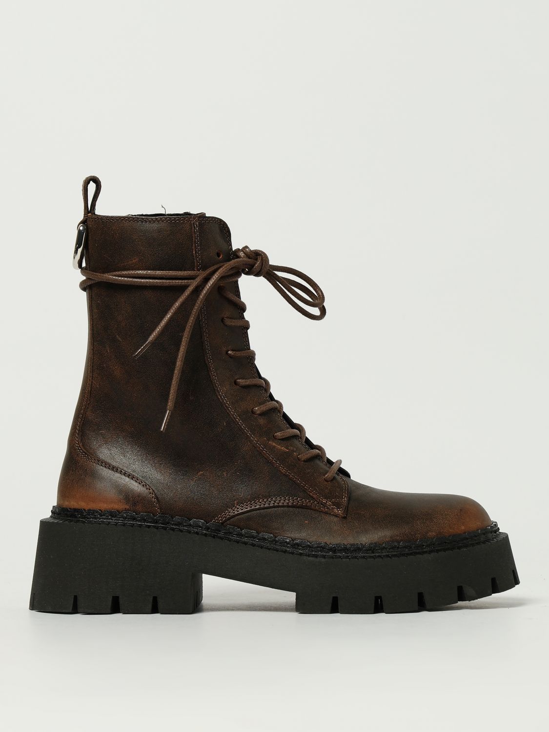 Vic Matie Flat Ankle Boots Vic Matié Woman Color Brown In Brown