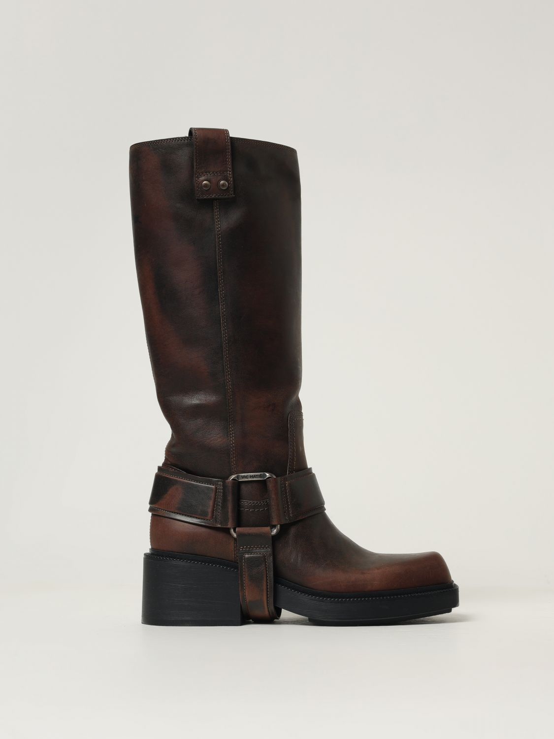 Vic Matie Flat Ankle Boots Vic Matié Woman Color Brown In Brown