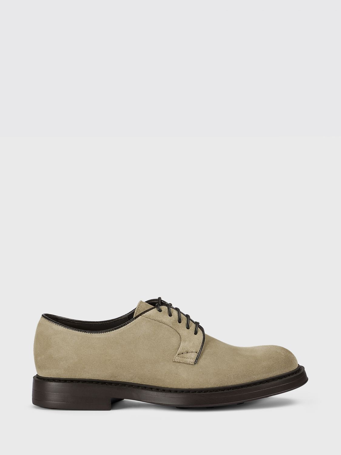 Doucal's Lace-up Suede Derby Shoes In Animal Print