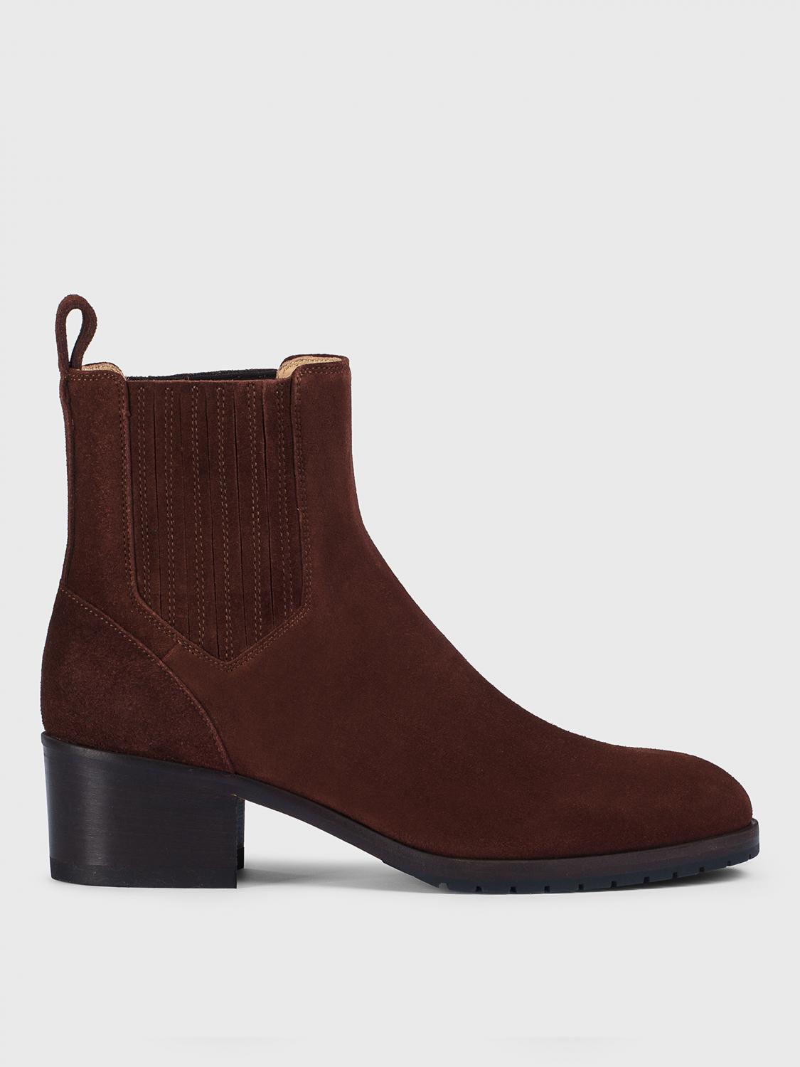 Doucal's Elastic-panel Suede Boots In Brown