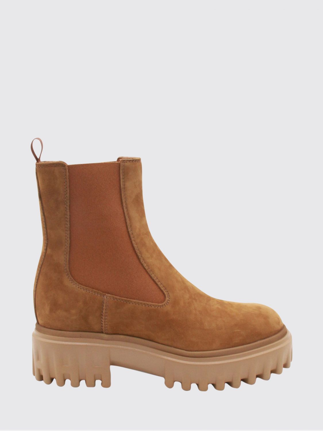 Hogan Flat Ankle Boot  Woman Color Brown In Brown