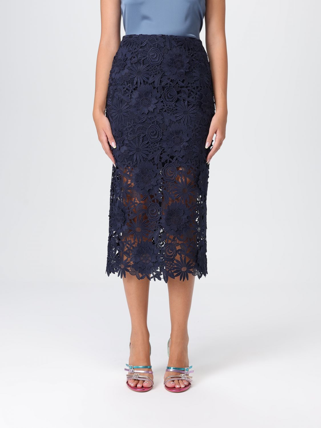 Rotate Birger Christensen Skirt Rotate Woman Color Blue In Blue