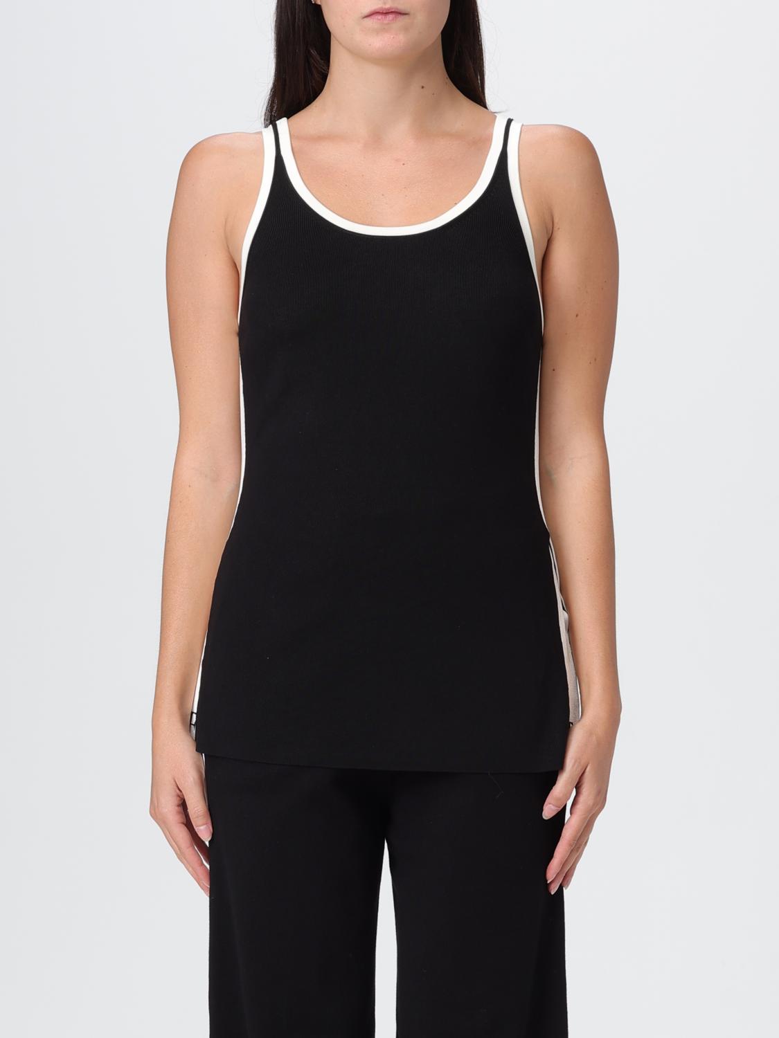 Elisabetta Franchi Top Tricot In Black
