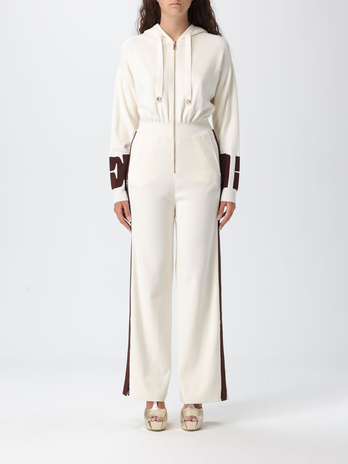 Elisabetta Franchi Pants  Woman Color Milk In White