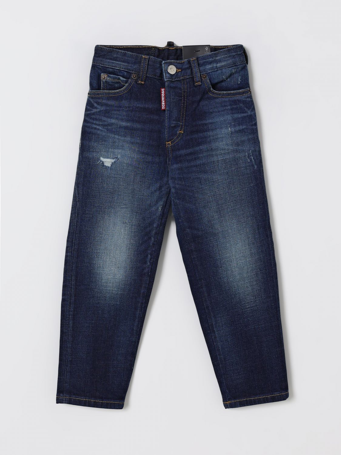 Dsquared2 Jeans Kids Color Denim In Animal Print