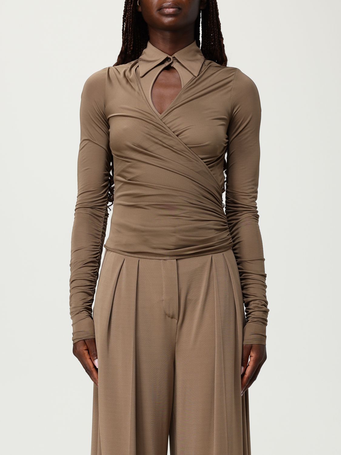 Max Mara Top Woman Color Hazel In Gold
