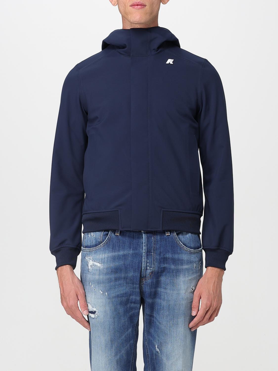 K-way Jacket Men Color Blue In Blue