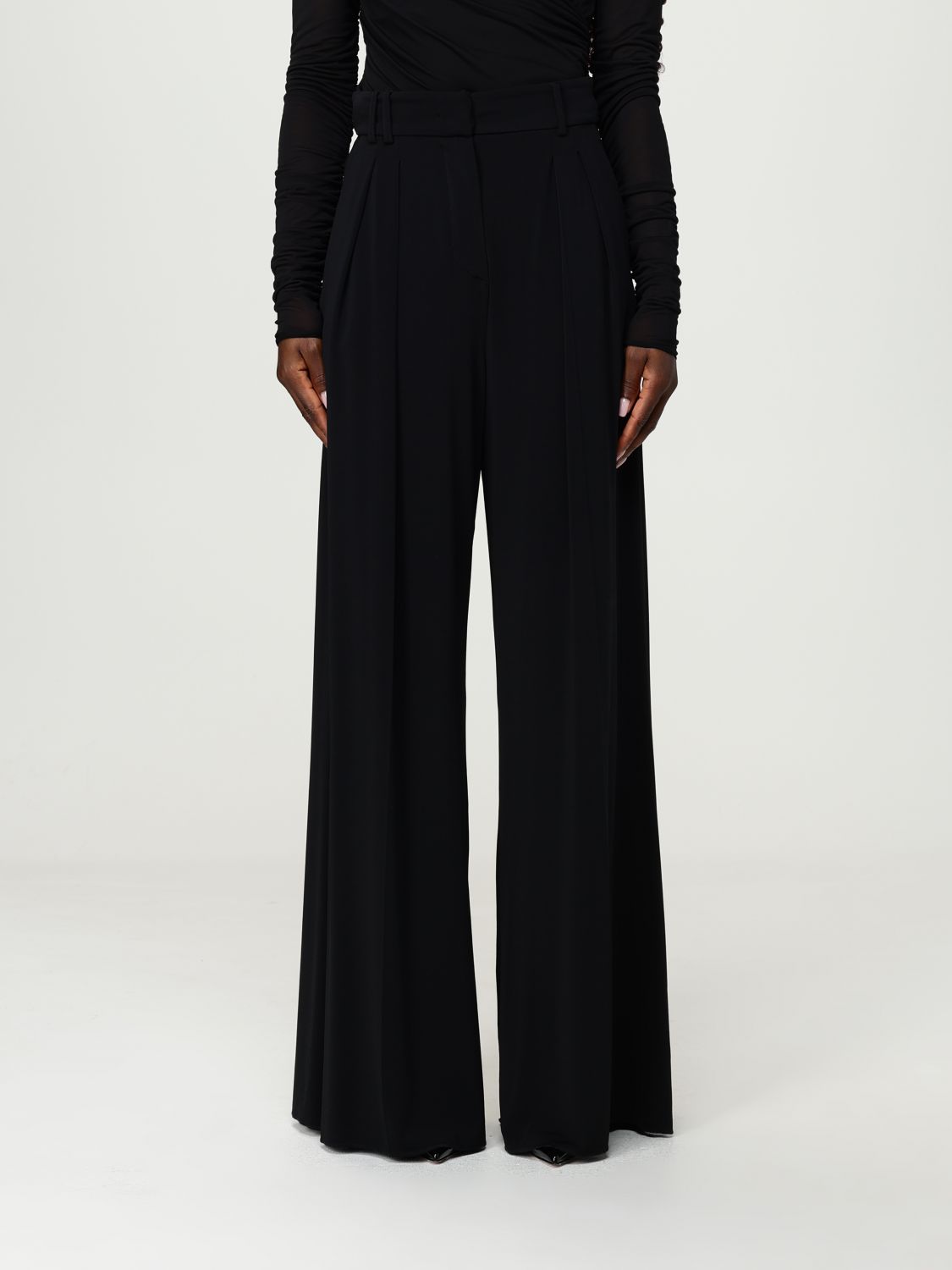 Max Mara Pants Woman Color Black In Black