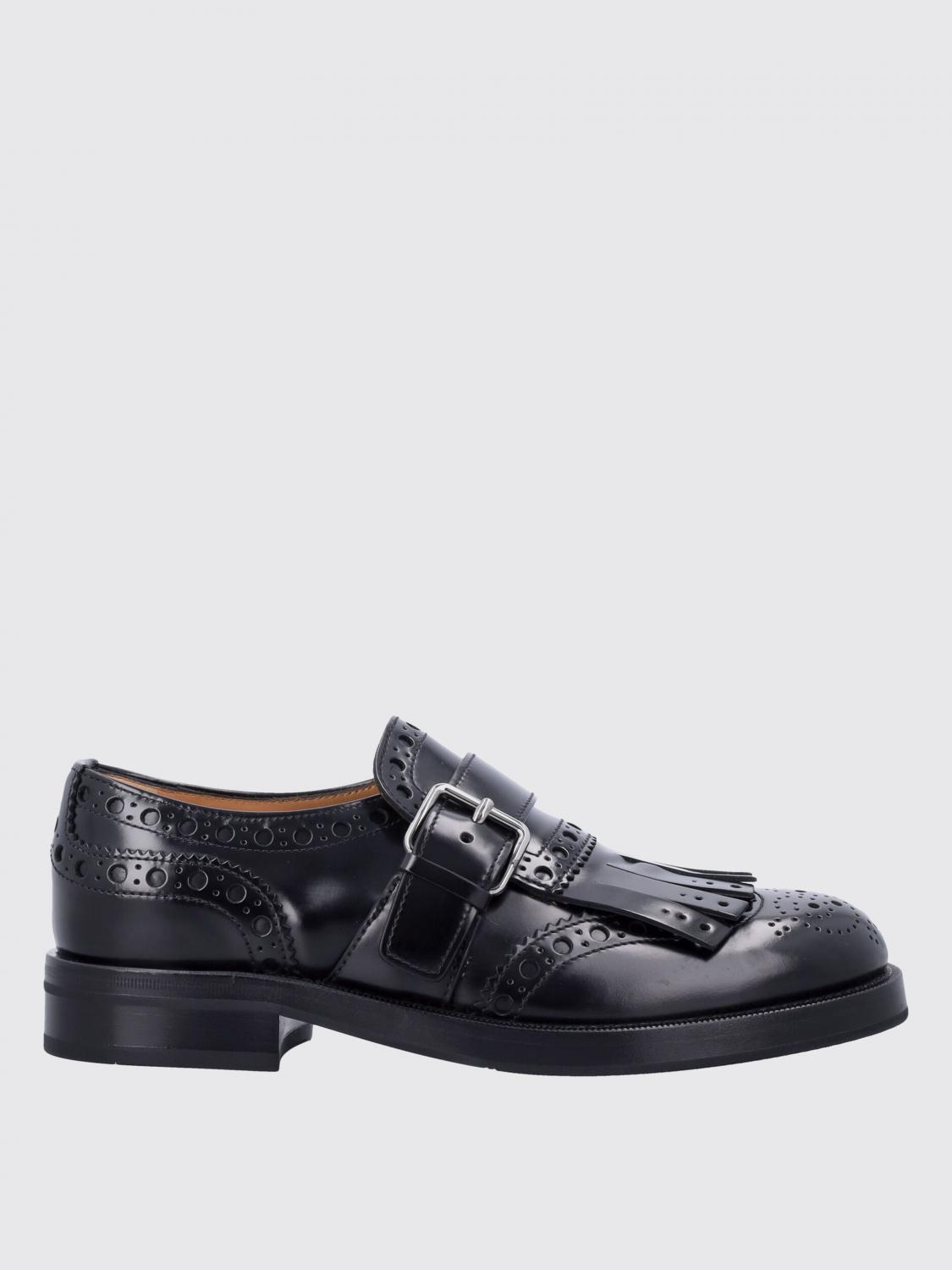 Church's Black Leather Monk Strap Brogues In Black
