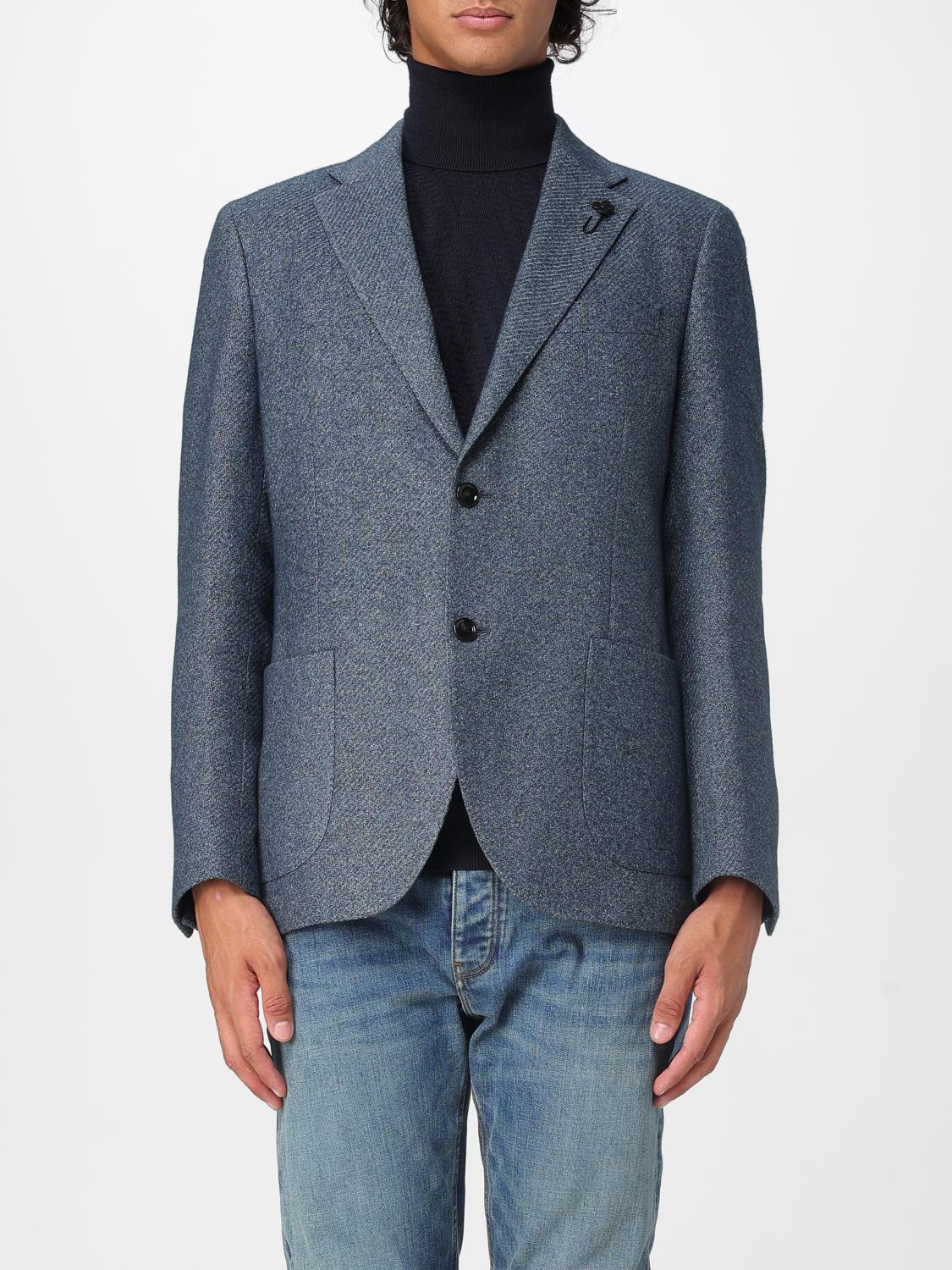 Lardini Single-breasted Jacket In Blue