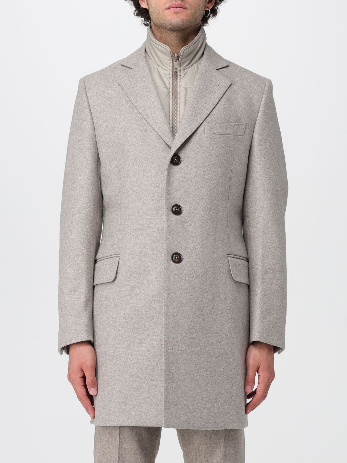 Fay Coat  Men Color Beige In Gray